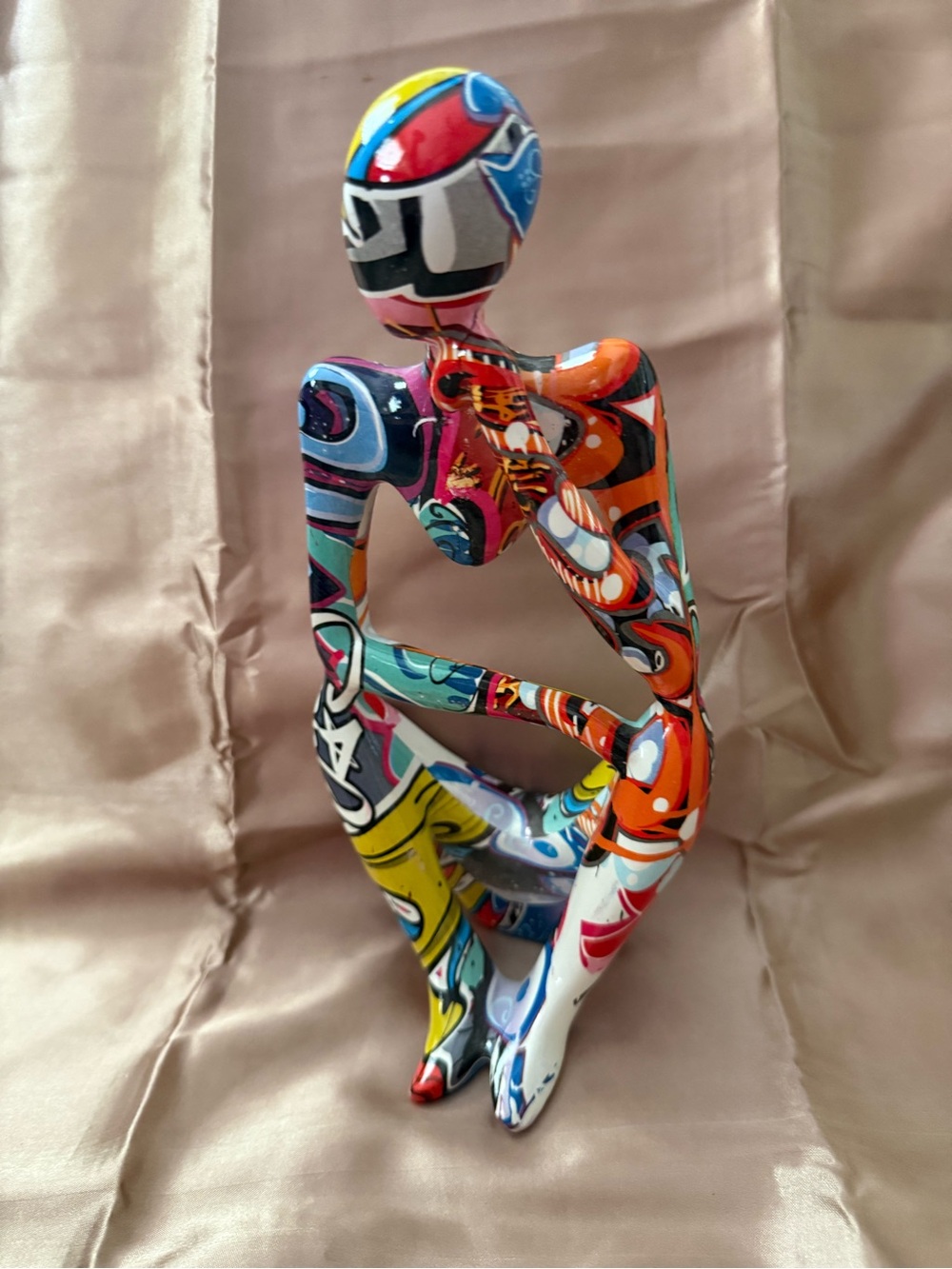 Colorful Abstract Thinker FiColorful Abstract Thinker Figurine Home Decor Accent